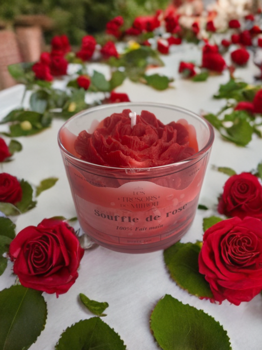 Bougie "Souffle de rose"